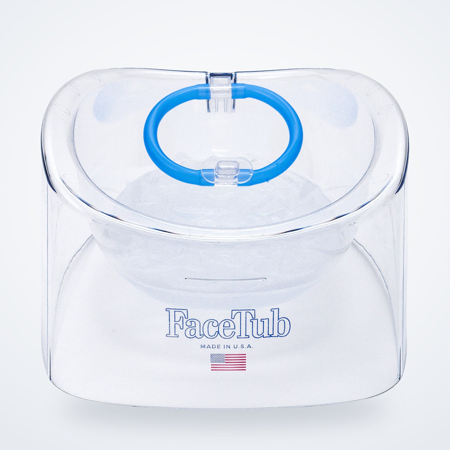 The FaceTub filled with ice, front view